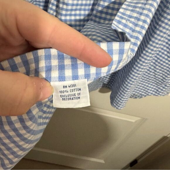 Ralph Lauren 100% Cotton Micro Plaid Button Up Shirt - Picture 3 of 5